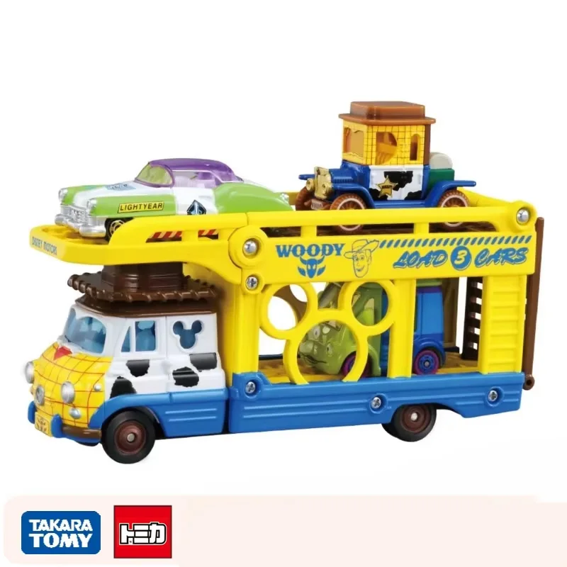 Takara Tomy Toy Story Woody Camion de transport à double étage pour rangement et présentation de jouets, mini-véhicules non inclus