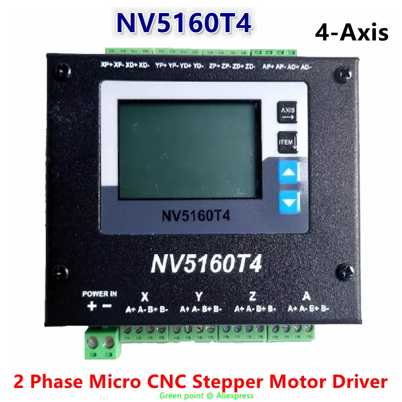 

NV5160T4 High-Performance 2 Phase Latest Micro Stepper Motor Driver 12-48VDC 4-Axis With Digital Display For CNC Milling Machine