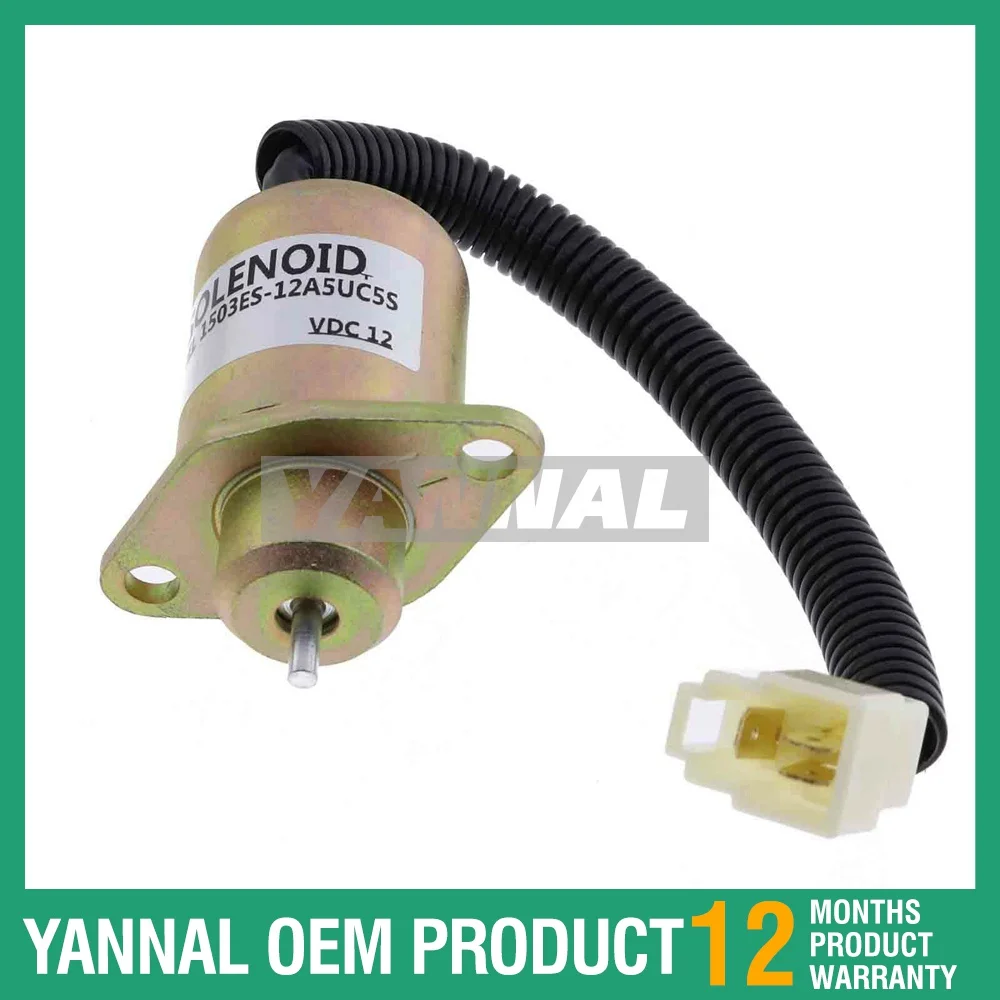 

High Quality After Market Part Fuel Shut Off Solenoid 1503ES-12A5UC5S SA-4569-T 17454-60010 For Yanmar Kubota E