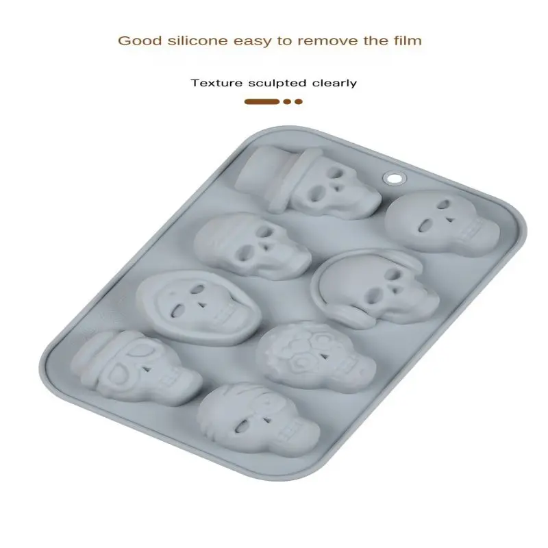 سيليكون سلسلة الجمجمة قالب الكعكة ، الجمجمة الشعبية ، الشوكولاته ، هالوين ، الحلوى ، 8 صف ، مجموعة متنوعة من الأساليب