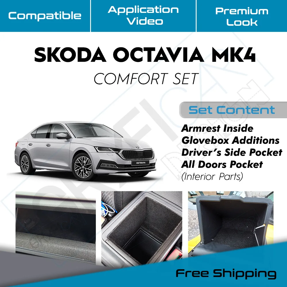 

Skoda Octavia MK4 Ready Fabric Coating Car Accessory Self Adhesive Insulation Effective Coating Set