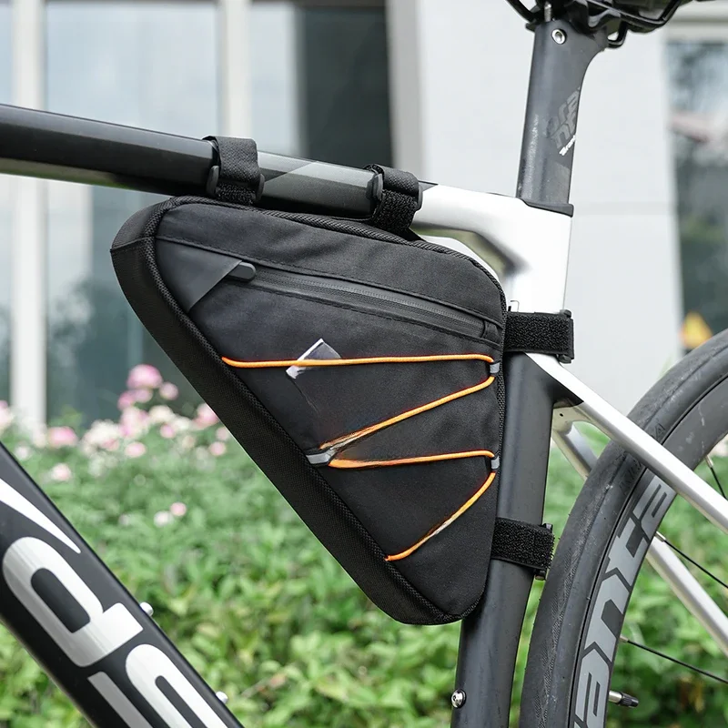 AliExpress ESLNF Road Bike Triangle Bag MTB Nylon Waterproof Bike Bag Durable With Side Net Highlight The Reflective Rope Bike Bag