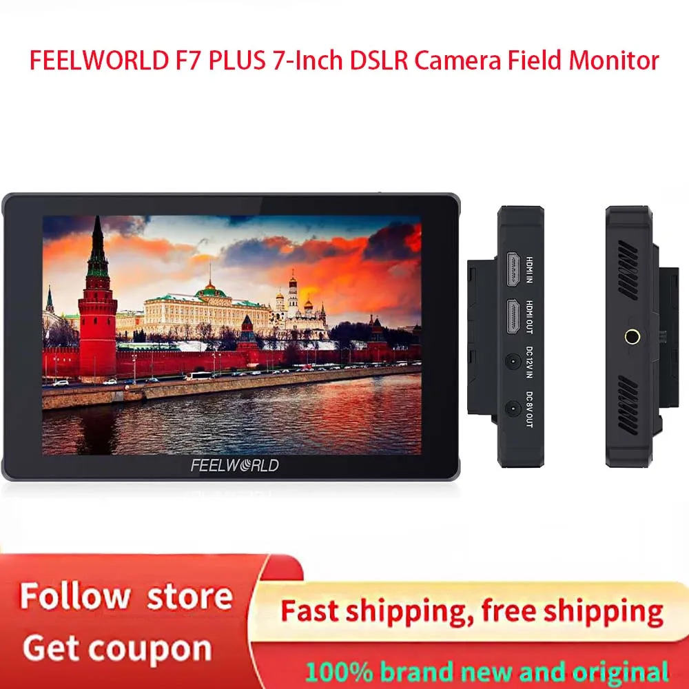 FEELWORLD F7 Plus Camera Field Touchscreen Monitor 7 Inch 1200nit Hight Brightness 1920x1200 IPS HDMI2.0 3D Lut HDR Waveform ﻿