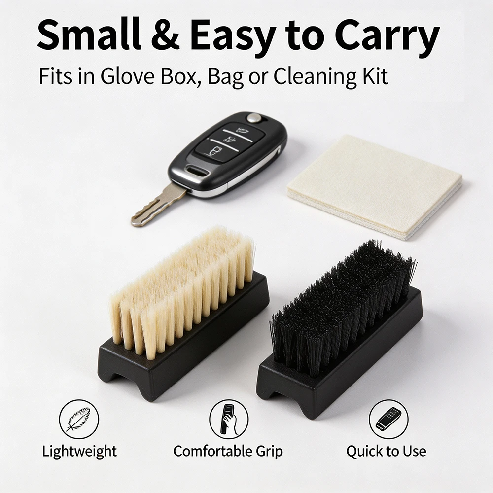 Car Leather Seat Cleaning Brush Soft Bristle Acid&Alkali Resistant Scratch-Free Detail Brush for Dashboard Door Panel tools