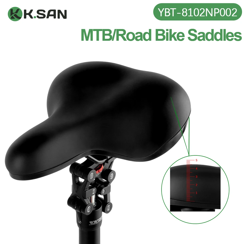 

Mountain Bike/Road Bike Saddle Memory Foam Bicycle Seat Cushion Electric Bicycle Waterproof Shock-Absorbing Wide Pad Saddle