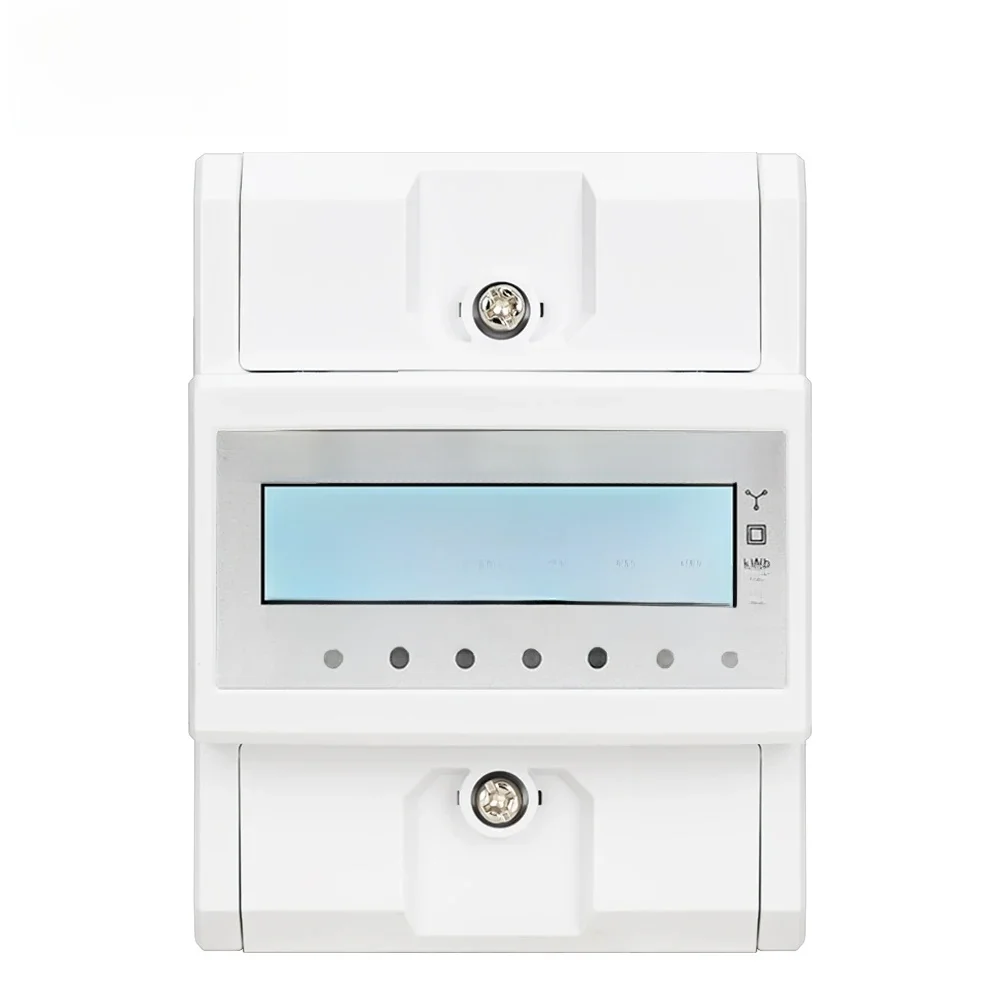 Szyna Din AC230V 380V 3-fazowy 4-przewodowy licznik energii Monitor zużycia energii kWh Miernik Wattomierz Bivolt 100A 50/60Hz Podświetlenie LCD — zdjęcie 2
