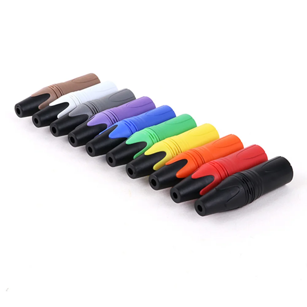 8pcs/4sets 3Pin XLR Male Plug+Female Jack Adapter Audio Wire Connector Cannon MIC Cable Terminal Plug,10 Colors available