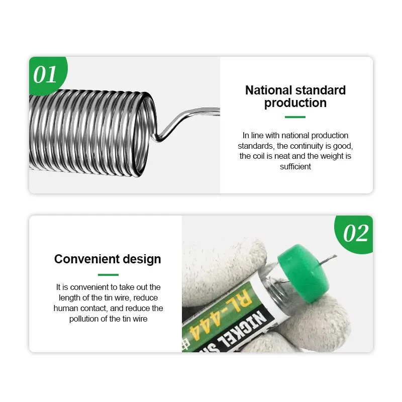 RELIFE RL-444 Cell Phone Battery Nickel Sheet Solder Wire High Purity Tin Content Firmly Bonds with Less Splash/Smoke