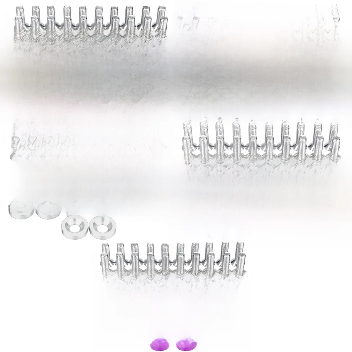 Attaches hexagonales modifiées en aluminium M6 pour voiture, 40 pièces, boulons de rondelle de garde-boue, vis Concave universelles pour moteur de pare-chocs JDM