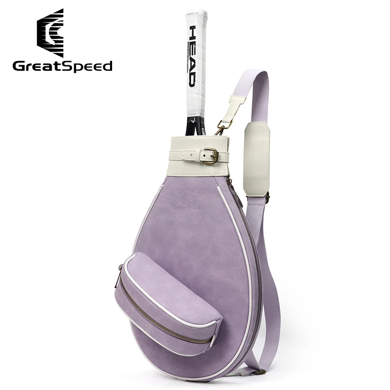 GreatSpeed Tennis borsa a tracolla singola zaino da Badminton borsa monospalla per adulti borsa Vintage modelli da uomo e da donna