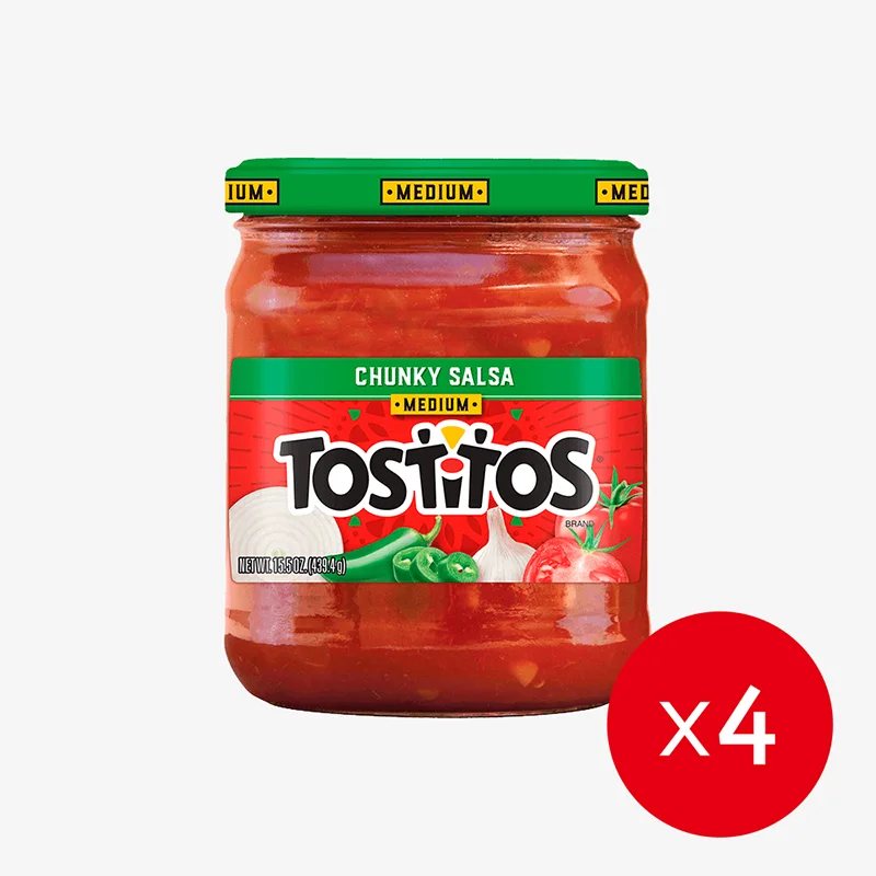[Empresa de importación oficial] 439,42G x 4 piezas de tortitas Media Salsa