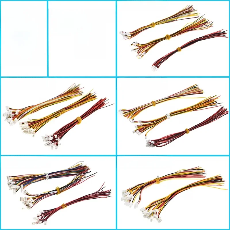10szt 1.0 1.25 1.5 2.0 2.54 Sh/Jst/Zh/Ph/Xh 1.0mm 1.25mm 1.5mm 2.0mm 2.54mm Złącze wtykowe żeńskie z przewodem 2/3/4/5/6/7/8/P Pin — zdjęcie 2