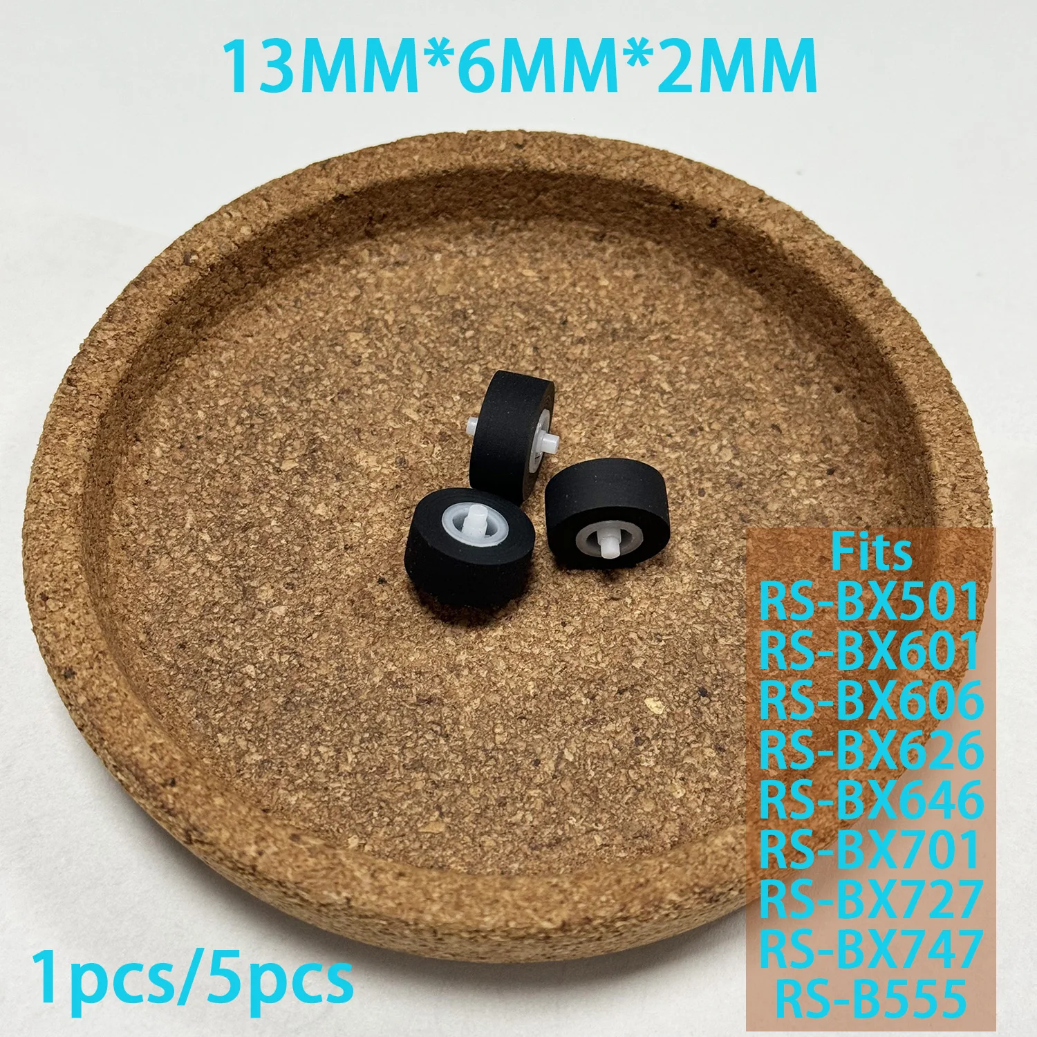 Pinch Roller Tires Axis Fits Panasonic Technics RS BX501 BX601 BX606 BX626 BX646 BX701 BX727 BX747 B555 13*6*2mm Pressure Pulley