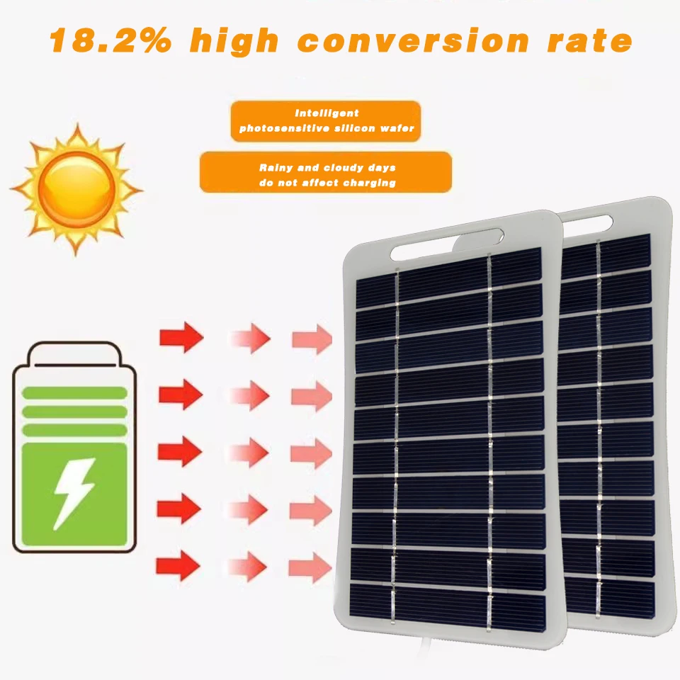 Solar Panel 5V 2W Output USB Outdoor Portable Solar System Mobile Phone Charger Lighting Power Generation image 3