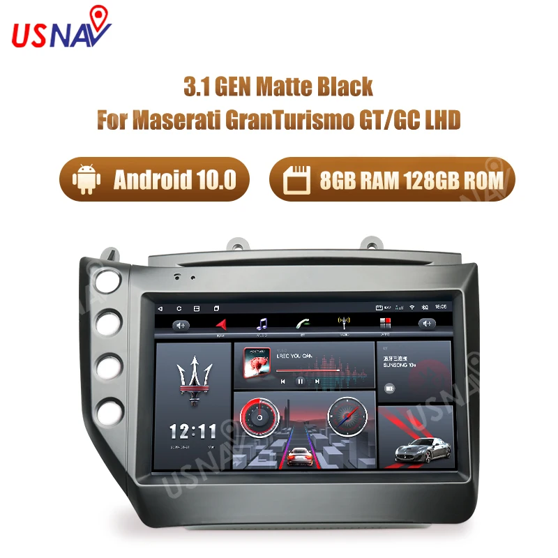 

USNAV Latest Gen 3.1 8GB-128GB Android 10 Multimedia Player For Maserati GT/GC 2007-2017 Head Unit DVD Player Car Radio Stereo