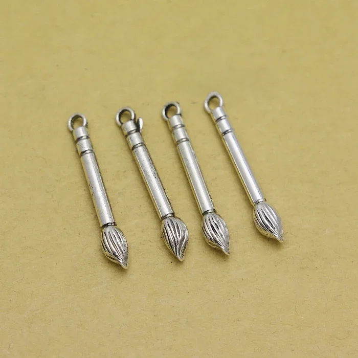 30 sztuk/partia-30x4mm zawieszki do breloczka z pędzlem do malowania DIY dostarcza akcesoria do znajdowania biżuterii — zdjęcie 2