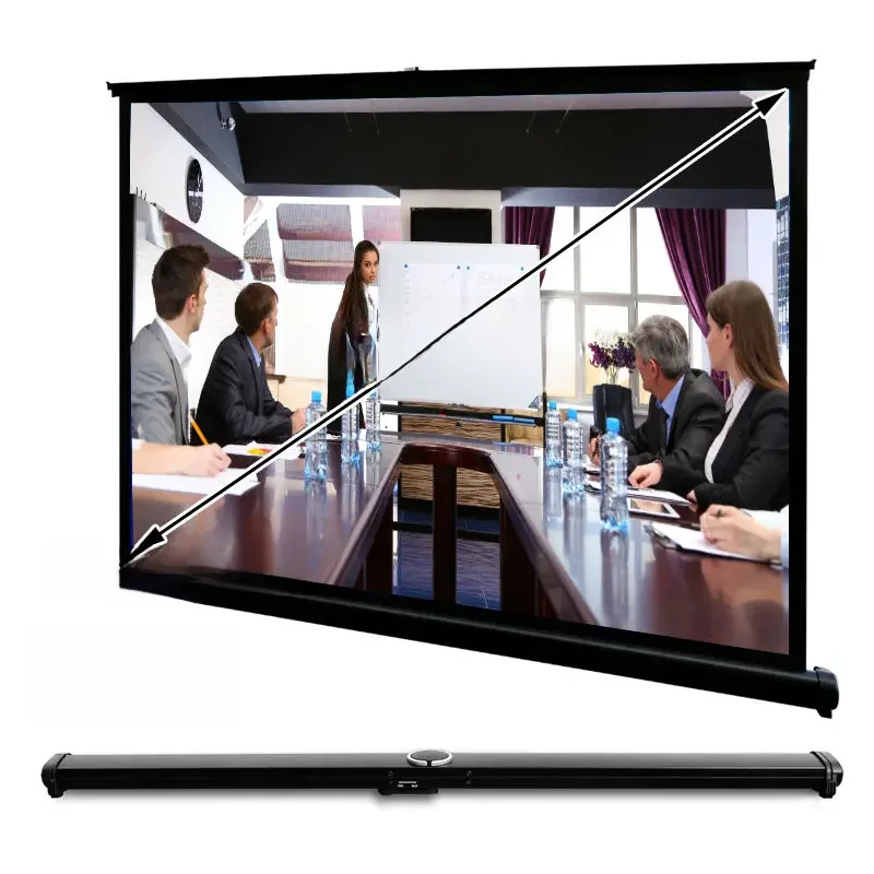 Łatwy w otwieraniu mini ekran projekcyjny 50-calowy panoramiczny wyświetlacz 16x9 Ultra HD 3D do spotkań handlowych — zdjęcie 2