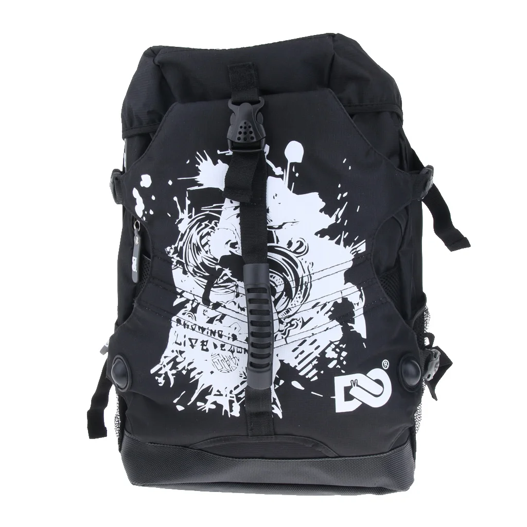 Outdoor Roller Skates Backpack Large Capacity Inline Skating Shoe Carrier Bag with Handle for Children Adults Trekking