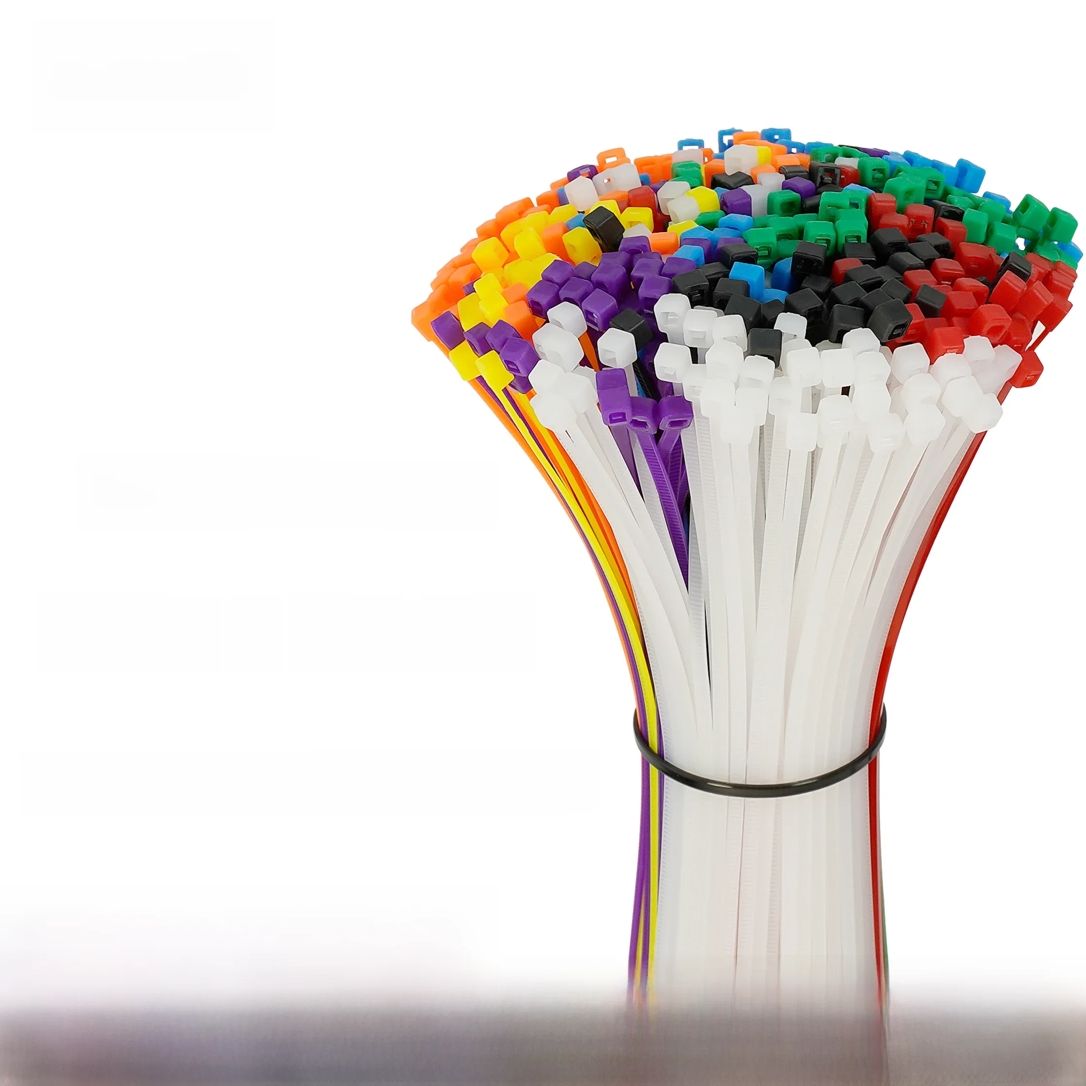 3 × 200mm Tamanho 100 Pçs/saco Multicolor Slef-Locking Nylon Cable Tie Rapidamente Bundle Plastice