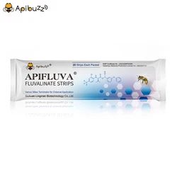 효과적인 바로아 치료-Apibuzz APIFLUVA 안티 바로아 스트립-20 카운트 팩-꿀벌 액세서리, 판매용 꿀벌 용품