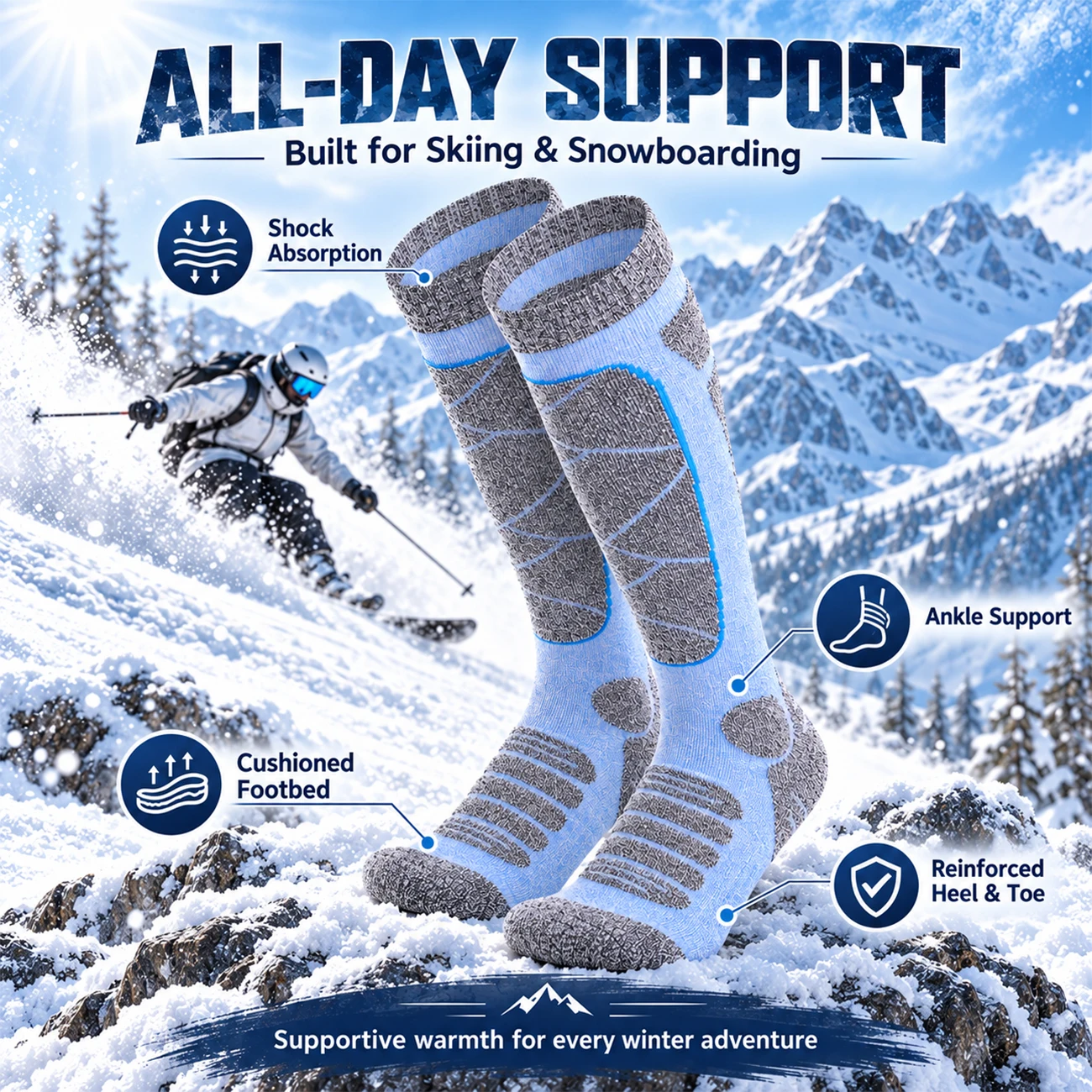 Thermal Ski Socks Knee High Wa - Thermal Sock Winter review and price