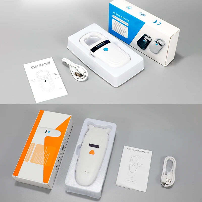 Animal Microchip Identification Reader, RFID FDX-B Chip Scanner para cão e gato, Pet Chip Scanner, 134.2KHz