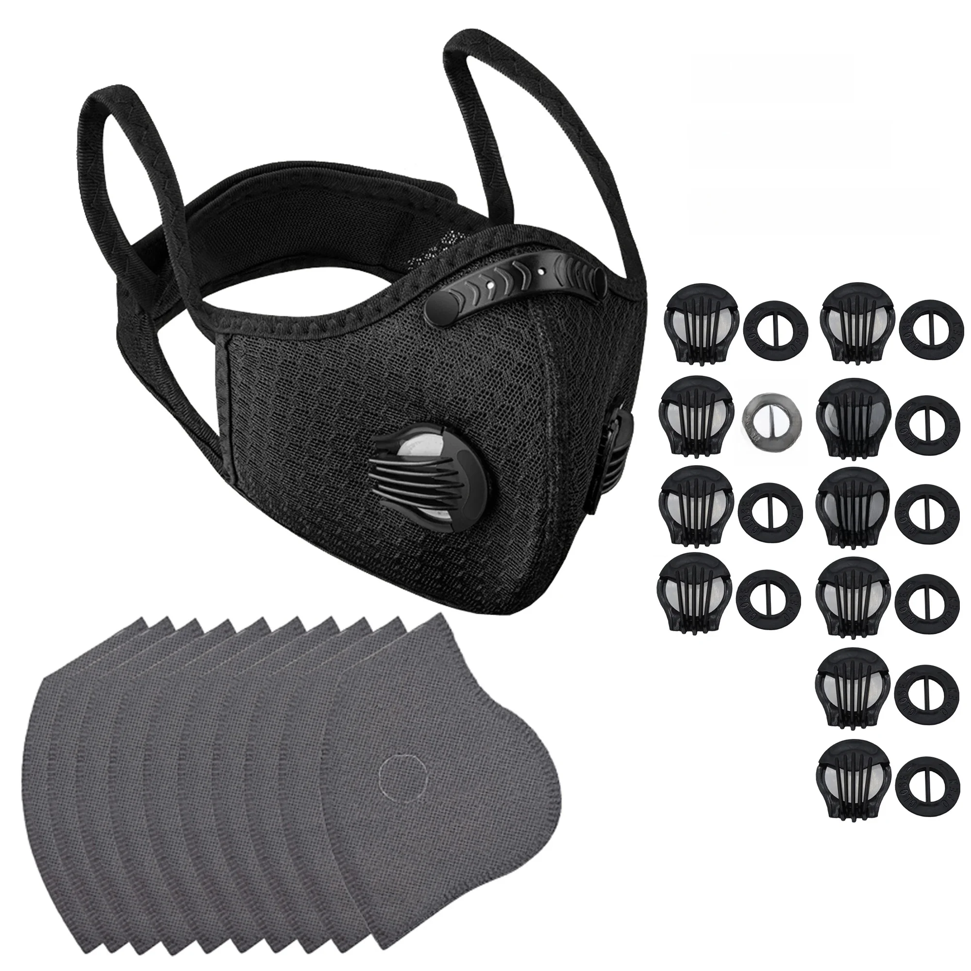 AliExpress NONE SHIZIWANGRI Cycling Face Mask Sport Washable Reusable with Filter Dust Mask Facemask for men Bandana Actived Carbon Filters