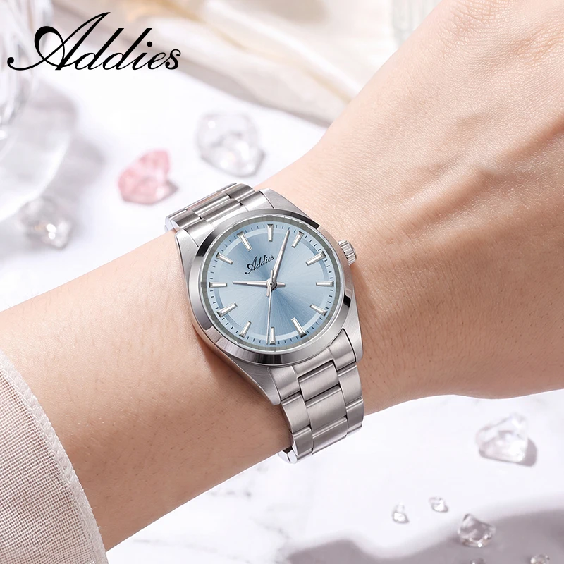 ADDIES Quarz Woman Watches 31mm Luxury 5Bar Waterproof Sport Sapphire Crystal Luminous Business Steel Watch for Laides Gift New