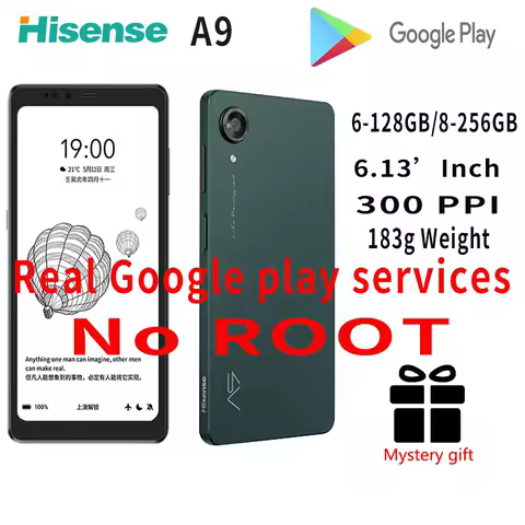 Google play Hisense A9 Ereader high quality hifi cold warm backlight book readers 6.1Inch EInk Display 300PPI Protect eyes
