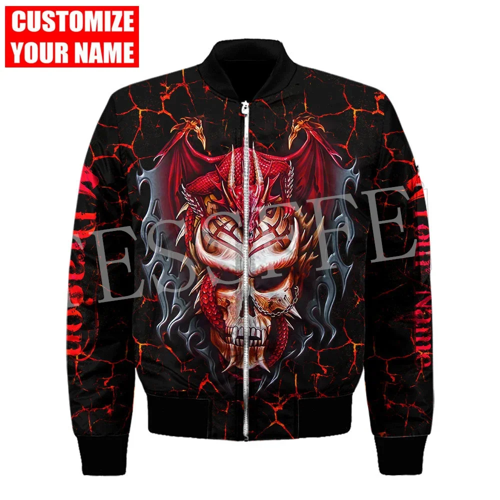 

Custom Name Cosplay Animal Dragon Retro Tattoo 3DPrint Harajuku Streetwear Casual Winter Windbreaker Warm Coat Bomber Jacket X6