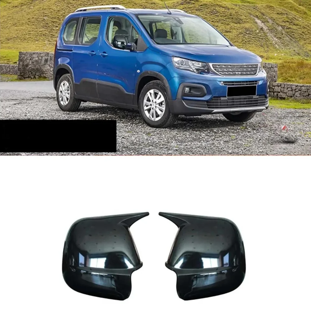 For Peugeot Rifter 2019 - 2024 Bat Style Mirror Cover Car Accessories Rearview Mirror Cover 2 Pieces Cover Tuning Parts