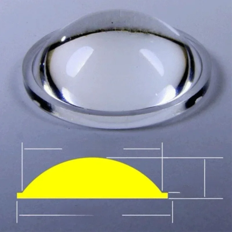 Lampe de poche à lentille plan-convexe en acrylique à bords 20-66mm, lentille LED, accessoires de torche de mise au point, loupe, lentille convexe