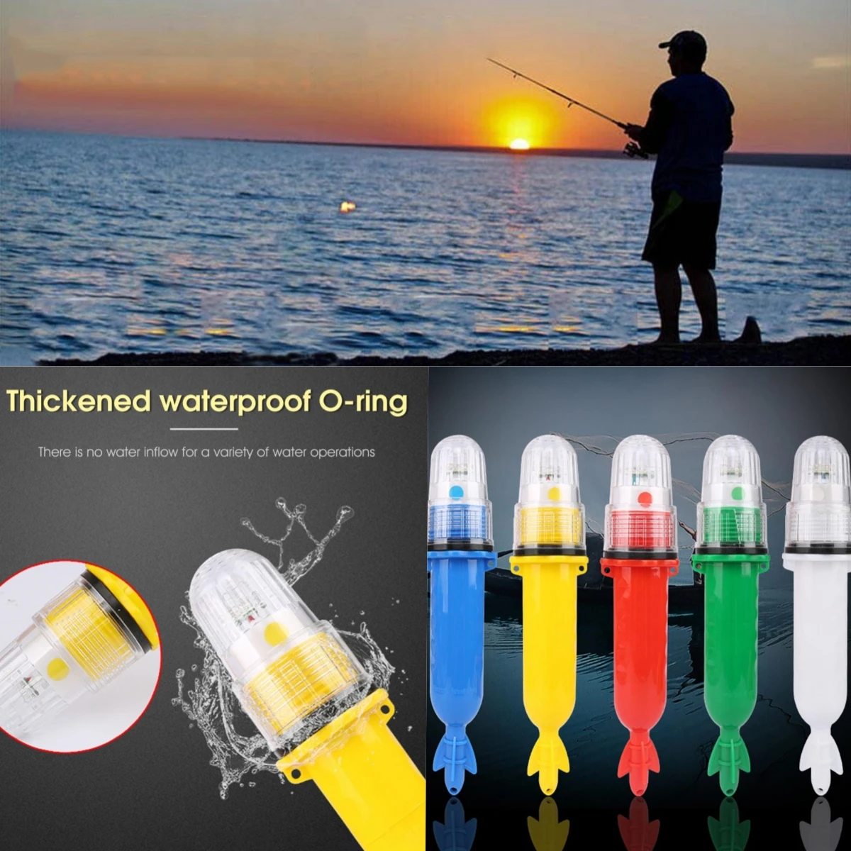 1Pc 20CM Fishing Light Underwater Signal Light Catching Indicator Light Lures Fish Finder Lamp Net Beacon Buoy Flashing Lamp