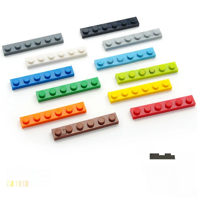 Blocs de Construction fins 1x6, 20 pièces/lot, jouets éducatifs de Construction pour enfants, taille Compatible avec la marque
