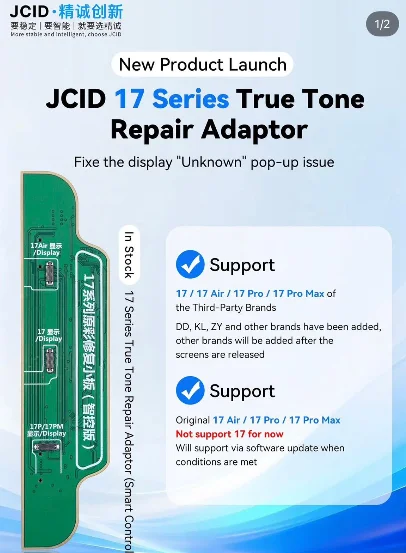 JCID V1SE/V1S Pro/V1S Plus True Tone Repair Board for Mobile Phone 7/8/11/12/13/14/15/16/17 Pro Max Original Color Recovery Tool