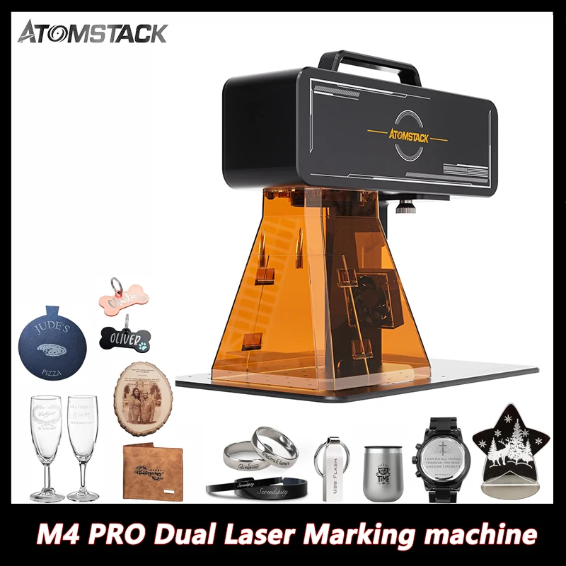 Atomstack M4 Pro macchina per incisione Laser a doppia modalità Desktop due In uno metallo plastica legno personalizzazione di massa macchina Laser