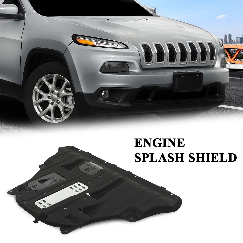 

Black Engine Splash Shield Fit for 2015-2018 Jeep Cherokee Center 68102261Ag Underbody Protective Panel Mudguard Car Accessories