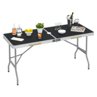 Aluminium Folding Garden Table Outdoor Camping Table for 6 People Buffet Party Table for Picnic Patio Balcony Garden