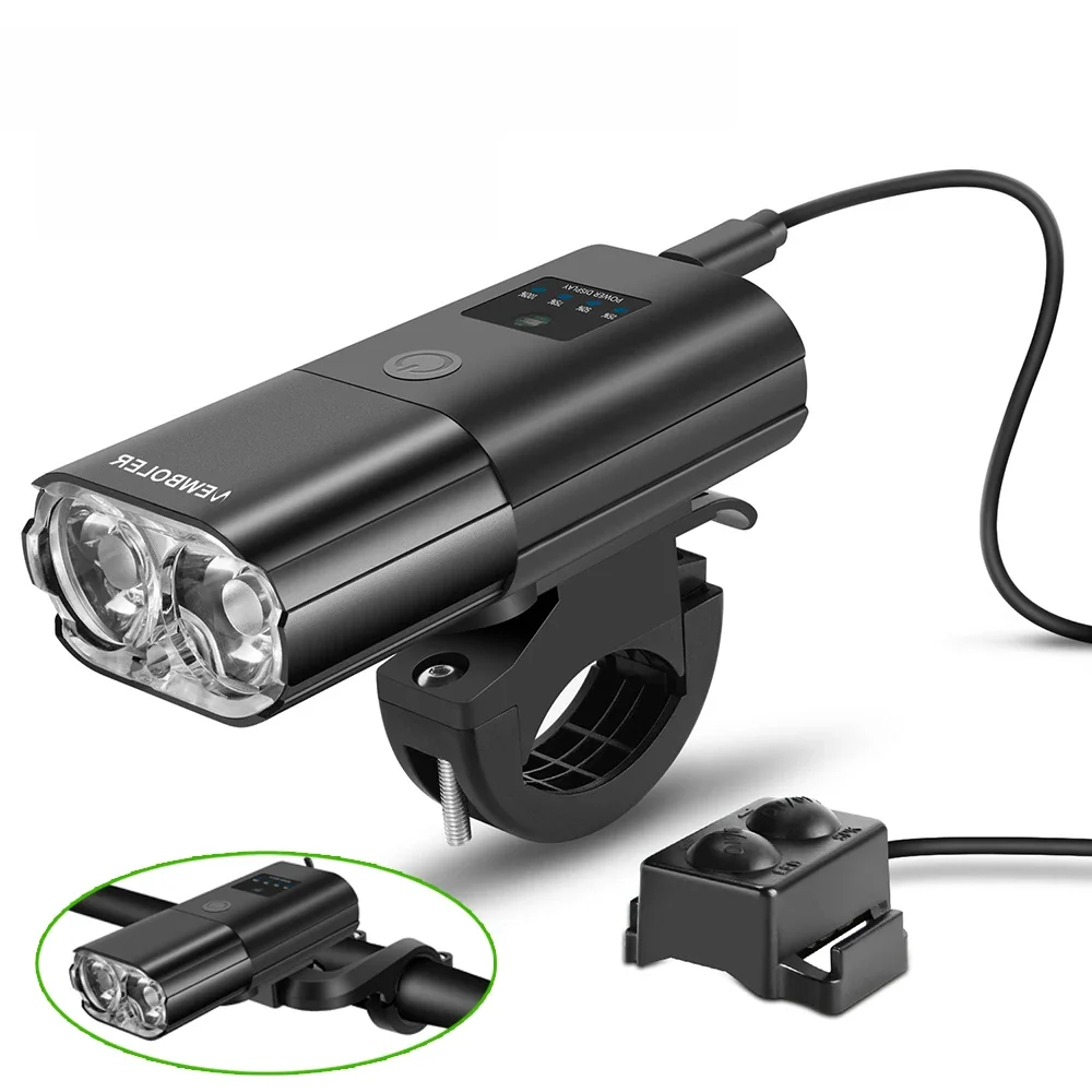 AliExpress NEWBOLER Bicycle Light 1000Lumen 4000mAh Bike Headlight Power Bank Flashlight Handlebar USB Charging MTB Road