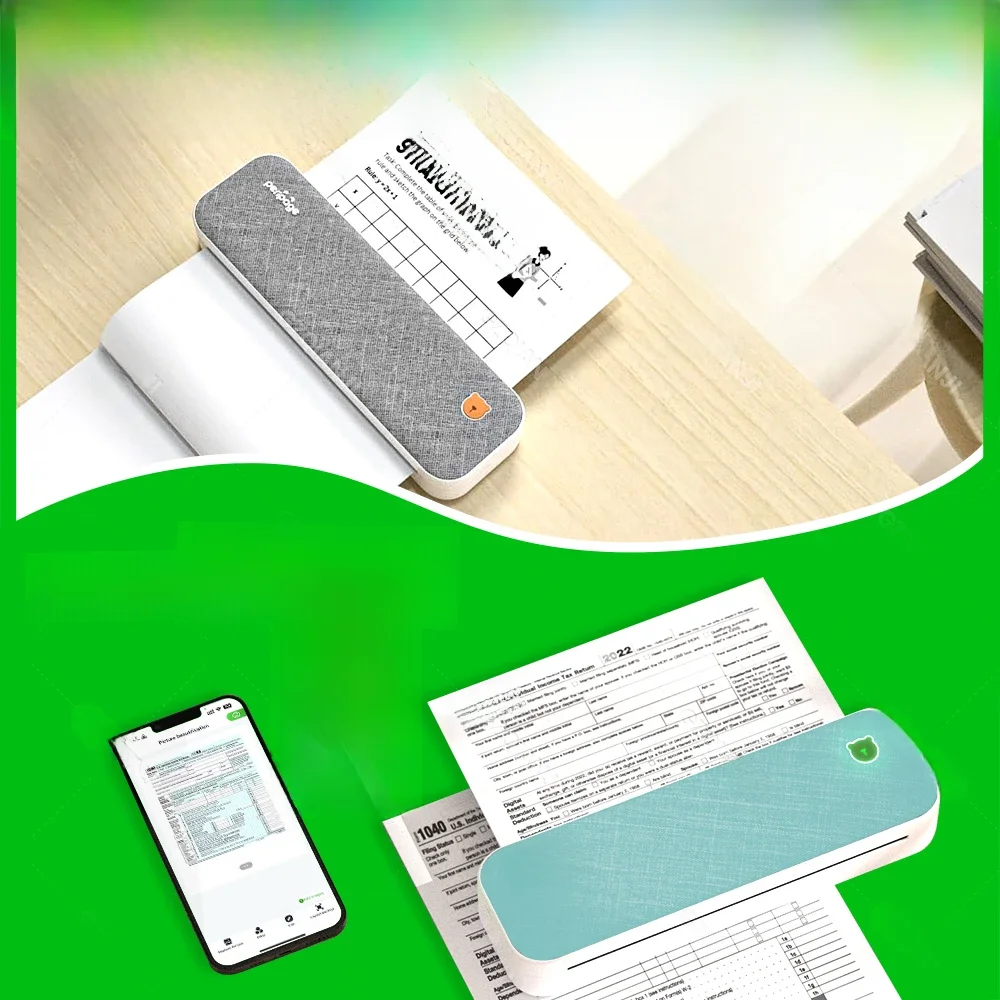 304 DPI Peripage Thermische Printer A40 203 dpi Tattoo Transfer Papier Inktloze Min Draagbare A4 Label Maker Voor Mobiele Document afdrukken - afbeelding 2