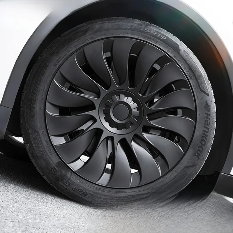 4 Stuks/1 Stuks Wieldoppen Prestatie Auto Vervangers Hub Cap Full Velg Cover Accessoires Voor Tesla Model Y 19 Inch Wieldop 2024 - afbeelding 2