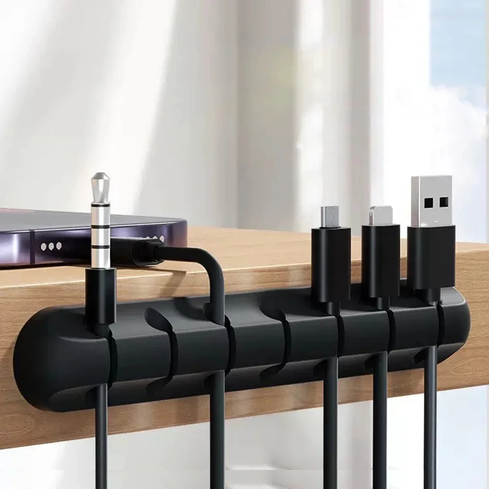 Clips de support de câble adhésifs, organisateur de fil de gestion de cordon pour câble de chargement USB de bureau, cordon d'alimentation de table de nuit, câble de souris