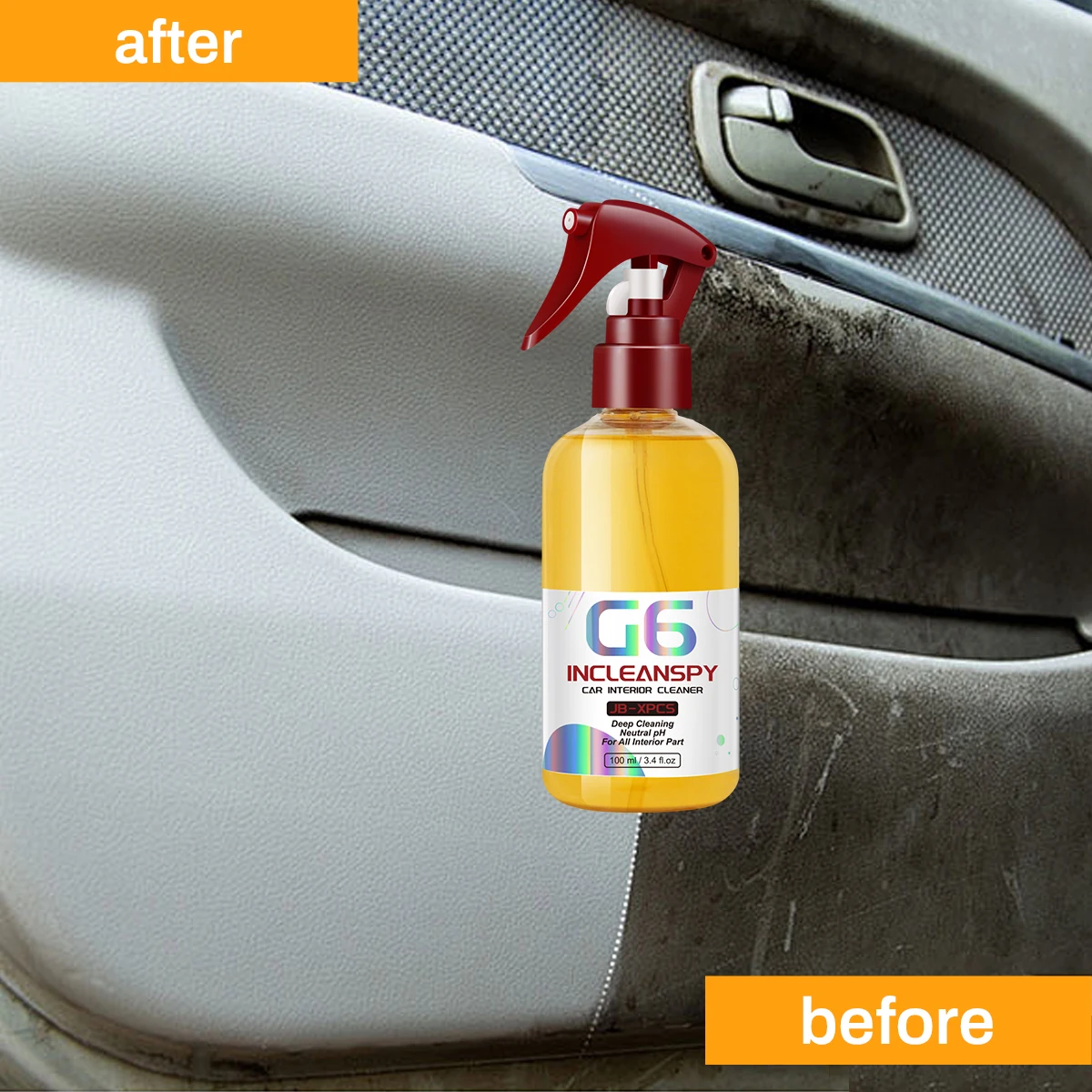 Effective Car Interior Cleaner Coating, for Leather Car Seat Cleaner,Stain Remover for Carpet, Upholstery, Fabric, and Much More