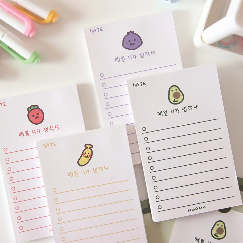 50 Folhas Memo Pad Sticky Notes Papelaria Para Fazer Lista Mini Sticky Note Paper Schedule Planner Material Escolar Escritório Papelaria