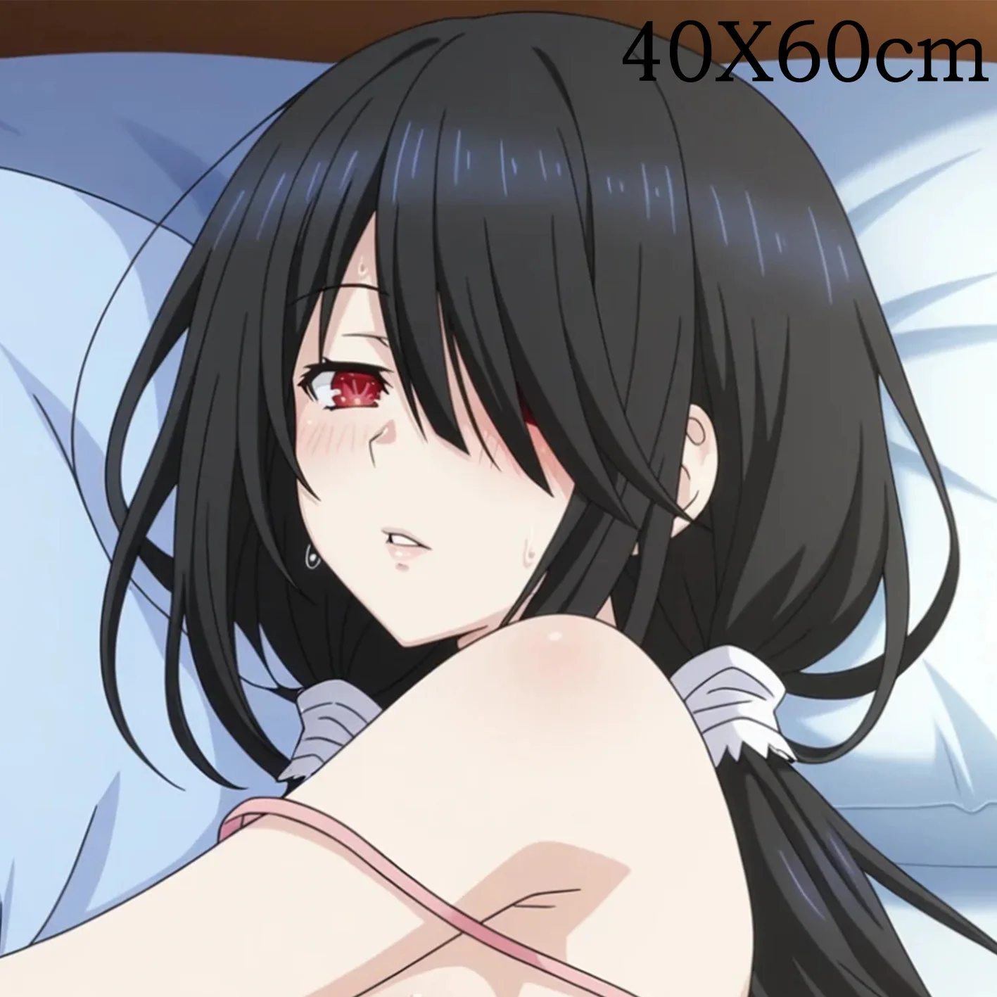 Dakimakura Anime Kurumi Tokisaki Pillow Cover Sofa Cushion Double-side Print Throw Pillow Case 40X60cm