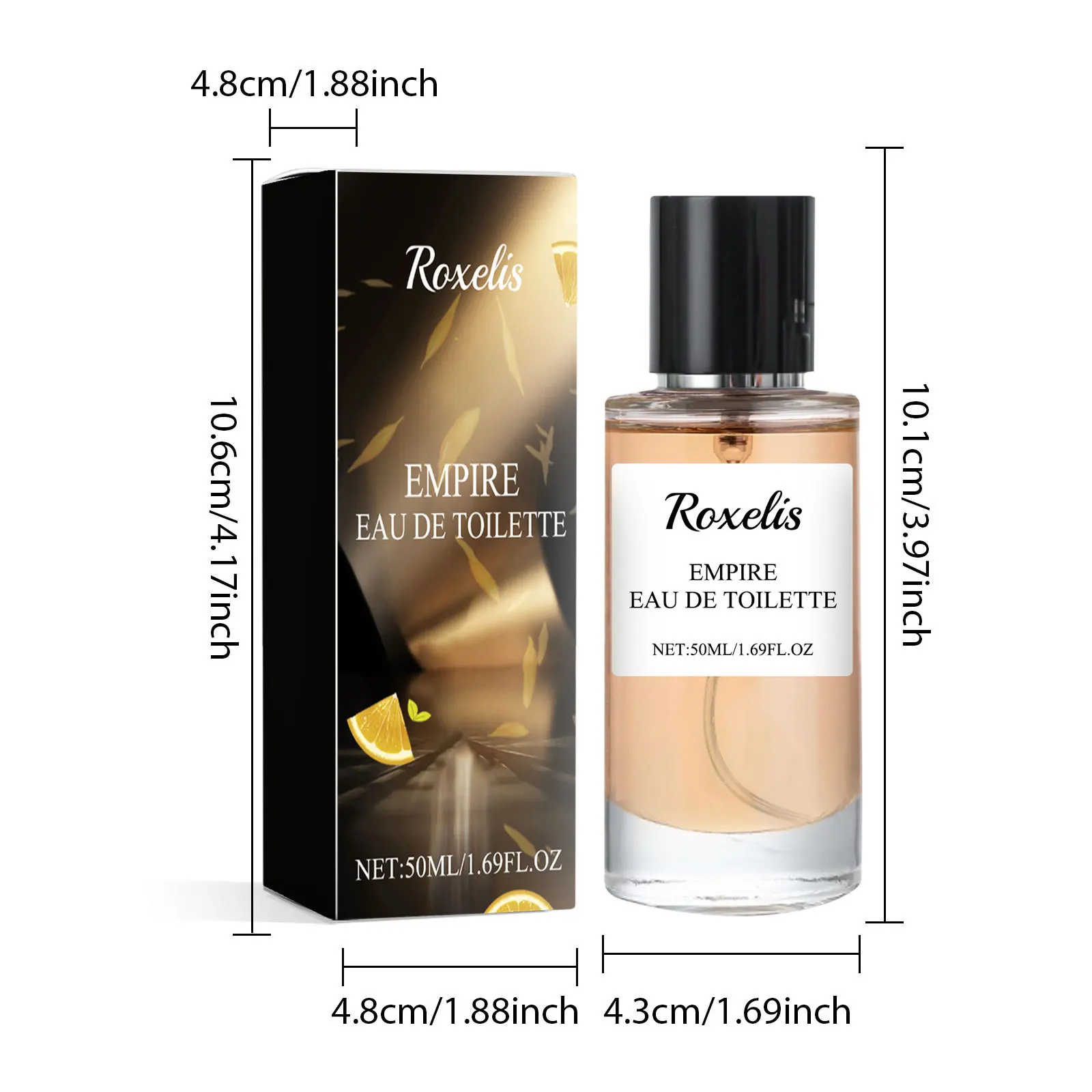 Roxelis 50 ml Zitrusduft-Parfüm, Pheromon, langanhaltender Duft, Dating-Atmosphäre, natürliches, erfrischendes Körperspray, elegantes Parfüm