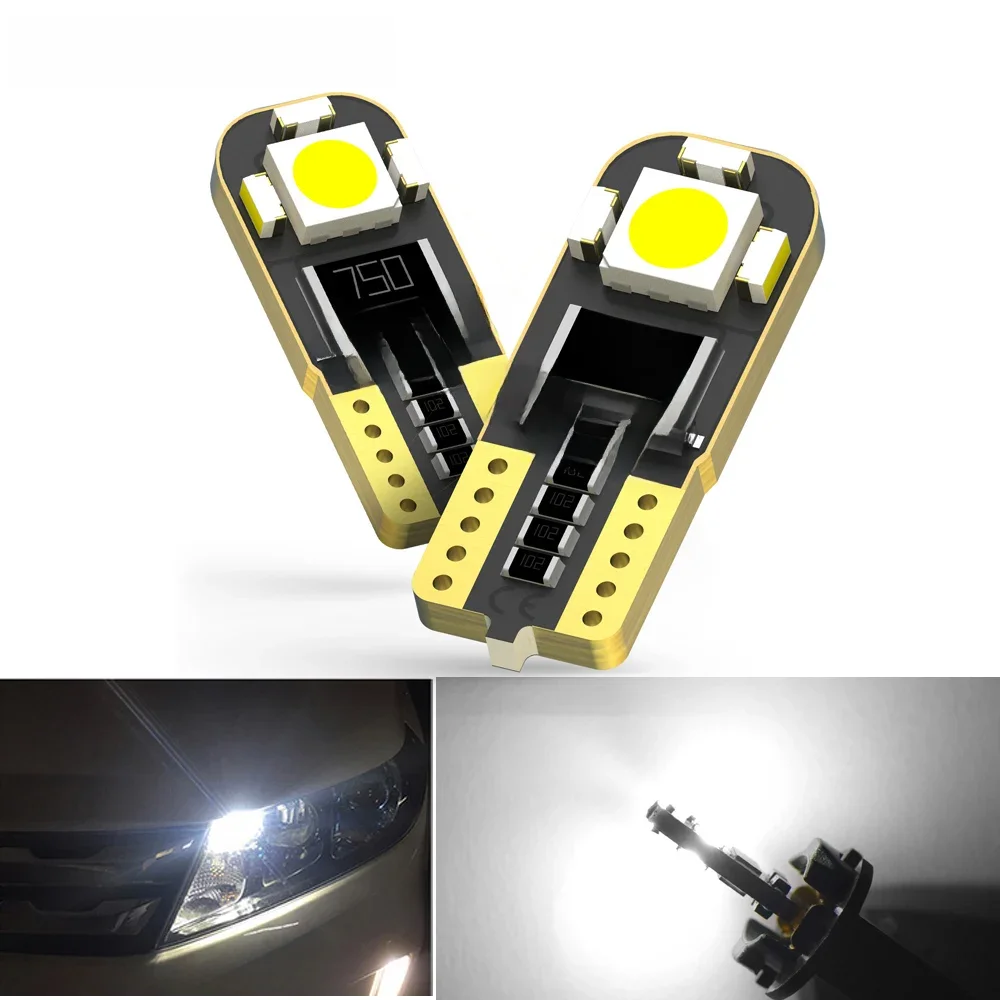 AUXITO 2x W5W T10 LED żarówka wolne od błędów światło parkingowe lampa pokojowa dla Skoda Octavia A5 A7 2 szybka Fabia Superb Yeti Felicia — zdjęcie 2