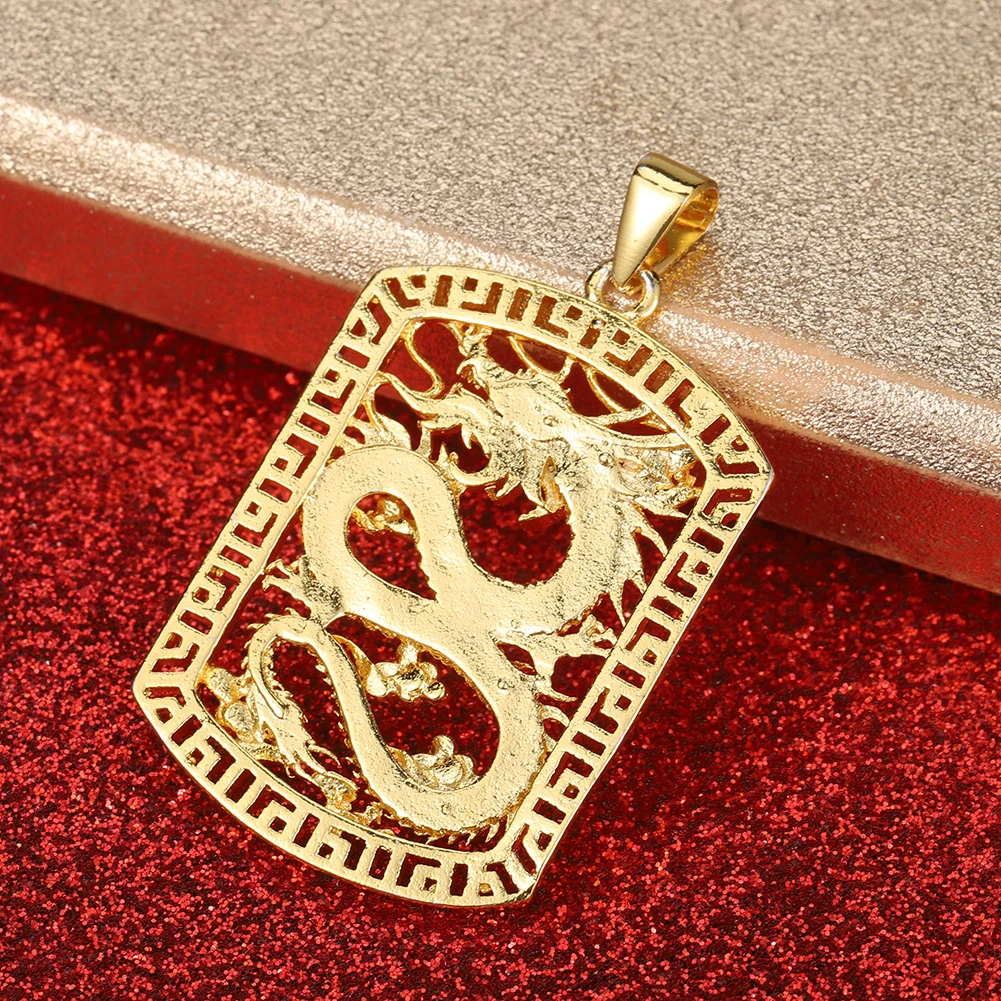 Classic Tarot Pendant Necklace Dragon Pendant Accessories Lucky Amulet Fortune Jewelry Gift