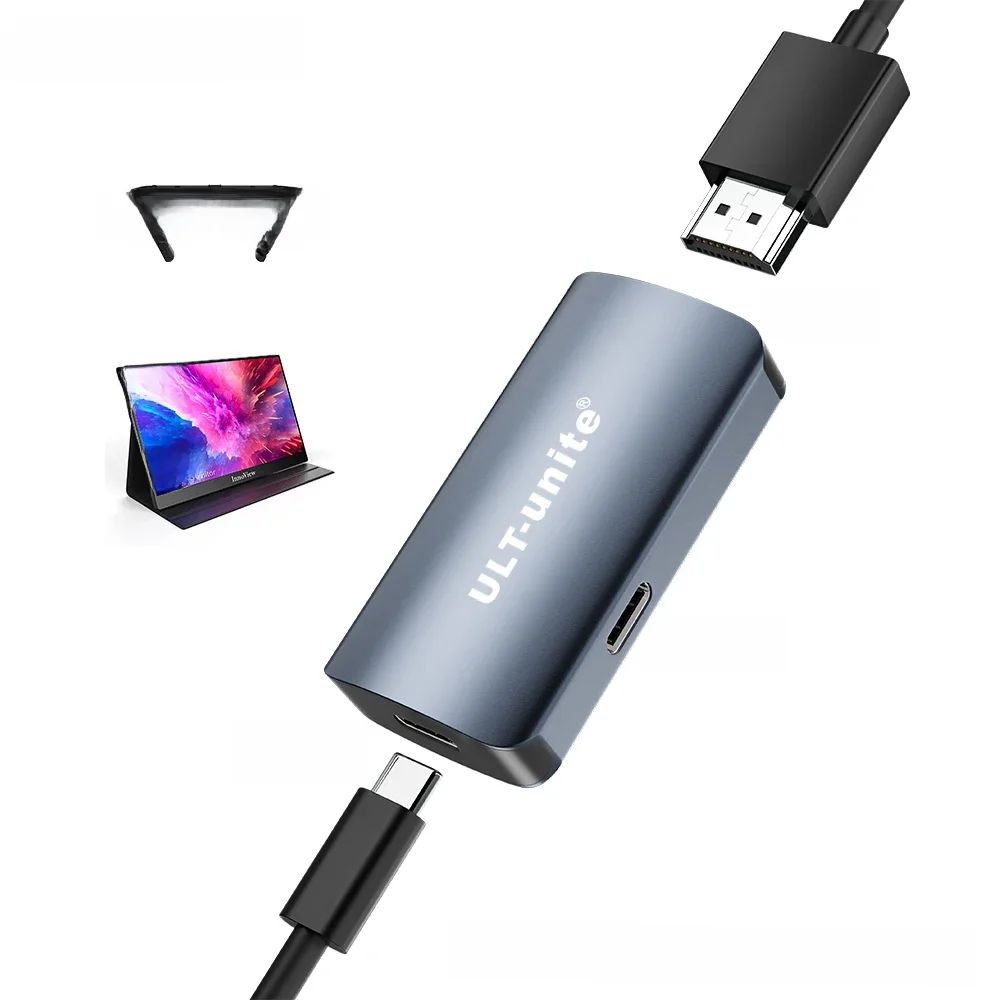 HDMI to Type-C Converter 4K60HZ HD to USB C Adapter Compatible with RayNeo,XREAL Air,Rokid Air,Studio Display,Switch 2 Base