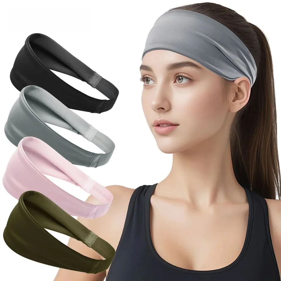 AliExpress Aolikes AOLIKES 1PCS Sports Headbands Non-Slip Moisture Wicking Workout Sweatband Fitness Running Cycling Football Yoga Hairband